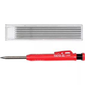   YATO FÉMHÁZAS ÁCSCERUZA TÖLTHETŐ 150 MM + 6 DB BETÉT (YT-69290)