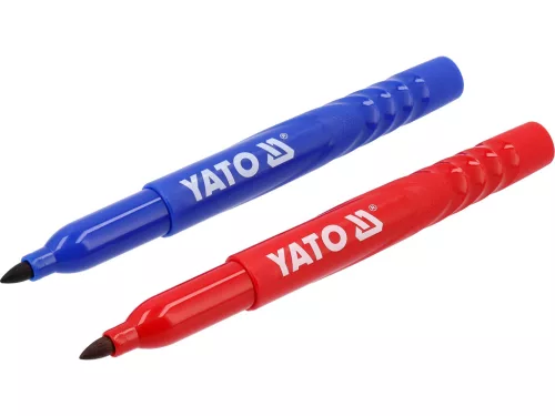 YATO Műszaki jelölőfilc készlet (alkoholos marker), piros és kék, 2 db (YT-69301)