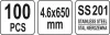 YATO Állítható fém bilincsek 4.6X650mm 100 (YT-70570)