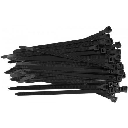 YATO Kábelkötegelő fekete 200 x 7,6 mm (50 db/cs) (YT-70650)