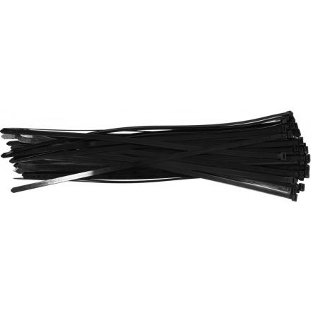 YATO Kábelkötegelő fekete 400 x 7,6 mm (50 db/cs) (YT-70653)