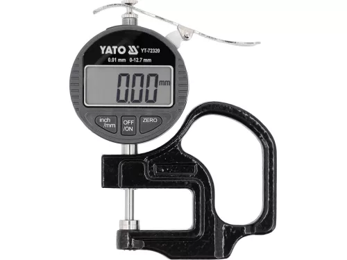 YATO Digitális VASTAGSÁGMÉRŐ TÁBLÁVAL 12,7 MM / 0,01 MM (YT-72320)