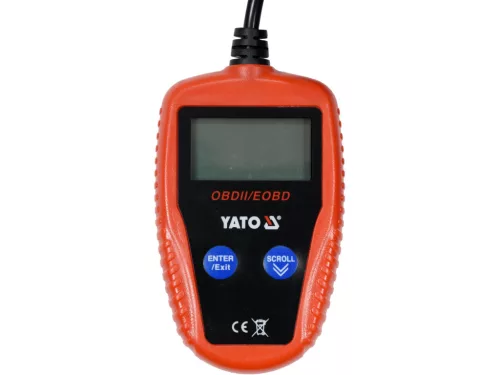 YATO Diagnosztikai teszter OBD2/EOBD rendszerhez, CAN támogatással, személyautókhoz és kisteherautókhoz (YT-72977)