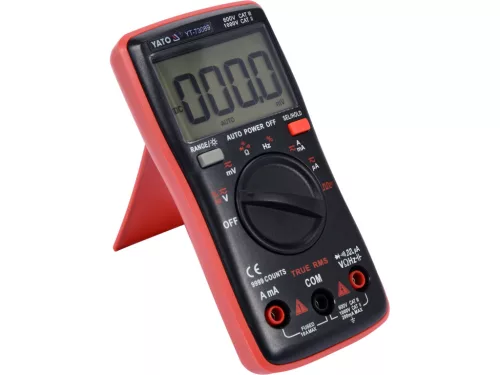 YATO Digitális multiméter True RMS, 1000 V, 10 A, automata méréshatár, négyszögjel-generátor (YT-73089)