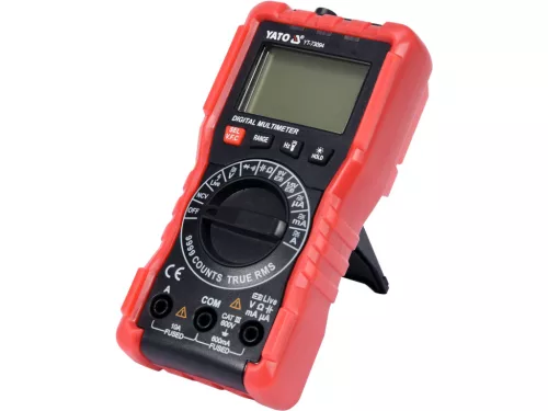 YATO Digitális multiméter True RMS, 600 V, 10 A, NCV, VFC szűrővel és automata méréshatárral (YT-73094)