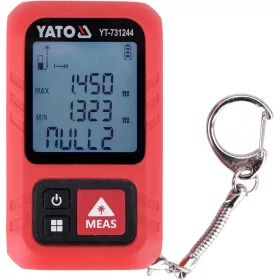  YATO Lézeres távolságmérő 30 m, kulcstartó, 9 mérési mód, IP65 (YT-731244)