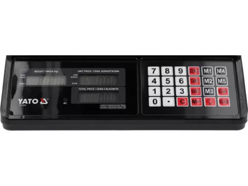 YATO Elektronikus mérleg 40 kg méréshatárral, 5 g osztásértékkel (YT-73270)