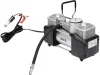 YATO Autós kompresszor 12 V, 250 W, 60 l/perc, 10 bar, két hengerrel, LED lámpával (YT-73462)