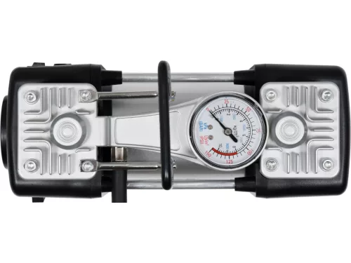 YATO Autós kompresszor 12 V, 250 W, 60 l/perc, 10 bar, két hengerrel, LED lámpával (YT-73462)