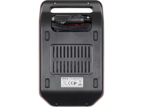 YATO Autós kompresszor 12 V, 120 W, 25 l/perc, 10 bar, LCD nyomáskijelzővel és LED lámpával (YT-73470)