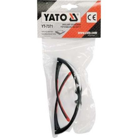 YATO munkavédelmi szemüveg - átlátszó, polkarbonát lencs (YT-7371)