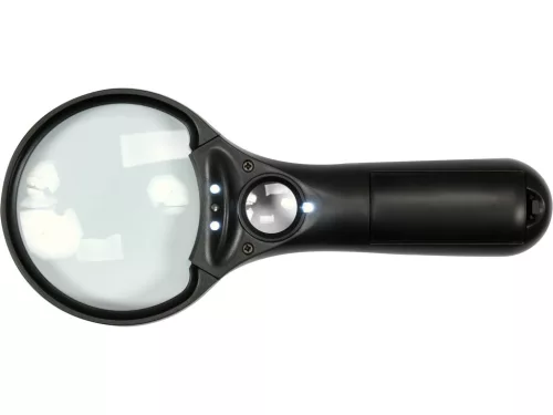 YATO Kézi nagyító LED és UV világítással, 3× / 45×, 75 és 20 mm-es lencsével (YT-73845)
