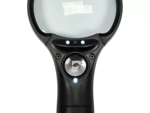 YATO Kézi nagyító LED és UV világítással, 3× / 45×, 75 és 20 mm-es lencsével (YT-73845)
