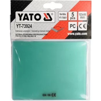  YATO Hegesztőüveg cserélhető 123x98 mm 5db/CS  (YT-73924)