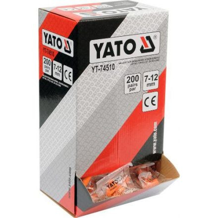 YATO Füldugó 7-12 mm (200 pár/doboz) (YT-74510)
