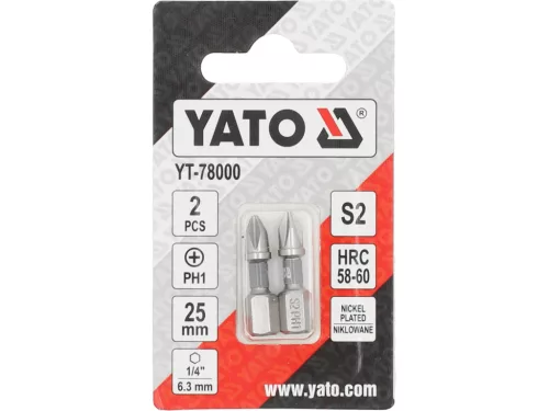 YATO Csavarbit 1/4 25MM PH1 2DB NI (YT-78000)