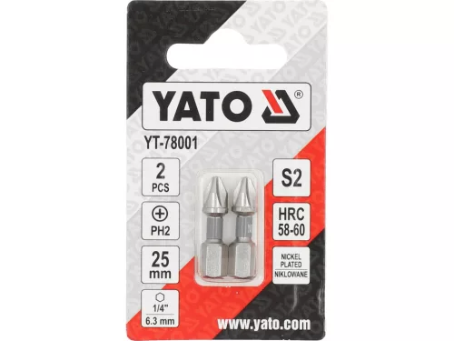 YATO Csavarbit 1/4 25MM PH2 2DB NI (YT-78001)
