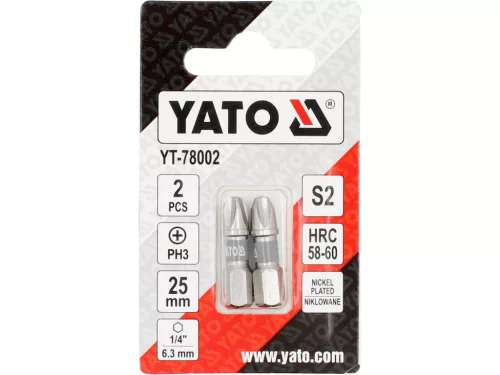 YATO Csavarbit 1/4 25MM PH3 2PDB NI (YT-78002)