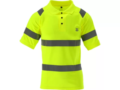 YATO "ORIOLUS" Jól láthatósági galléros póló (Polo), fluoreszkáló sárga, XXL-es méret  (YT-79414)