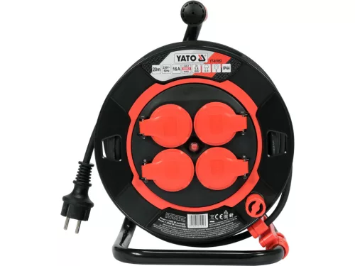 YATO Kábeldob 20 m, 4 aljzattal, 3G1,5 mm² H05RR-F vezetékkel  (YT-81052)