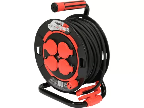 YATO Kábeldob 20 m, 4 aljzattal, 3G1,5 mm² H05RR-F vezetékkel  (YT-81052)