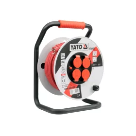   YATO Kültéri kábeldob 30 m – 4 aljzat, 3G2,5 mm², IP44 (YT-8106)