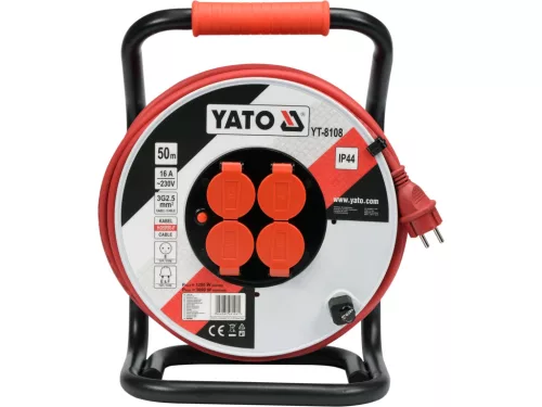 YATO Kábeldob 50 m – 230 V, H05RR-F 3G2,5 mm², IP44 (YT-8108)