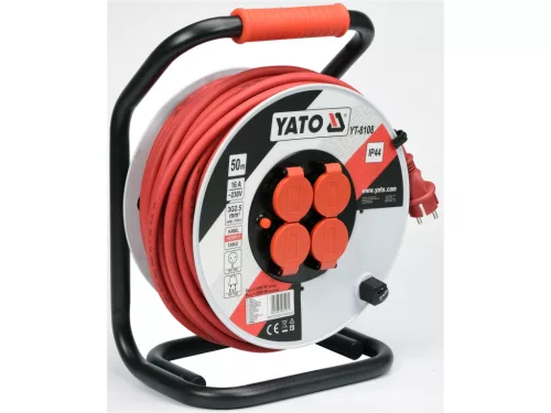 YATO Kábeldob 50 m – 230 V, H05RR-F 3G2,5 mm², IP44 (YT-8108)