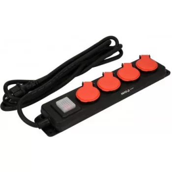   YATO Elektromos hosszabbító 4-es elosztó 3 m 3 x 1,5 mm2 (YT-81241)