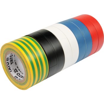   YATO Szigetelőszalag 19 x 0,13 mm x 20 m (10 db) öt színnel (YT-8173)