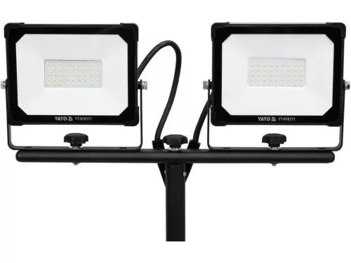 YATO LED reflektor állvánnyal, 2 × 30 W, 5700 lm, IP65, 0,59–1,22 m (YT-818171)