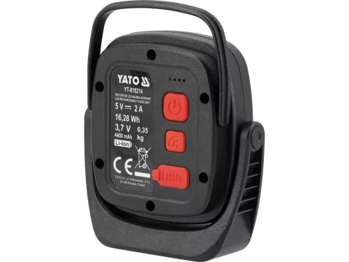 YATO Munkalámpa akkumulátorral és mozgásérzékelővel, 1200 lm, 4400 mAh, IP54 (YT-818214)