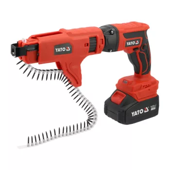   YATO Akkumulátoros gipszkarton csavarozó, 4 Ah-s akkumulátorral és gyors 2 órás gyors töltővel, BMC koffer (YT-82075)