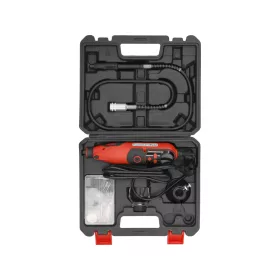   YATO Multifunkciós minicsiszoló 130 W, 10 000–35 000 ford./perc, flexibilis tengellyel, 82 részes tartozékkészlettel (YT-82077)