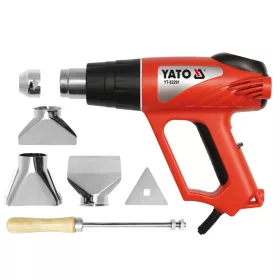   YATO Hőlégfúvó 2000 W, 350/550 °C, fúvókákkal és kaparóval (YT-82291)