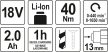 YATO Akkus fúrócsavarozó 18 V Li-ion (1 x 2,0 Ah akku + töltő) ~ (YT-82780)