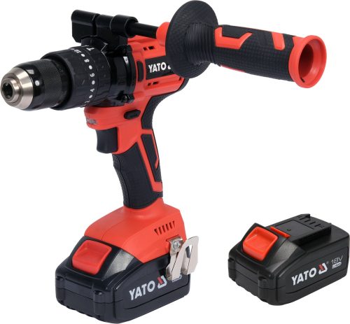 YATO Akkumulátoros fúró-csavarozógép készlet 18V, 75Nm, 2x3,0Ah (YT-82791)