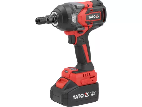 YATO 18V ÜTVECSAVAROZÓ 1/2" 1200 NM 4 AH AKKUMULÁTORRAL, 1/2-1/4 BIT ADAPTERREL (YT-828071)