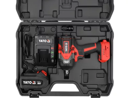 YATO 18V ÜTVECSAVAROZÓ 1/2" 1200 NM 4 AH AKKUMULÁTORRAL, 1/2-1/4 BIT ADAPTERREL (YT-828071)