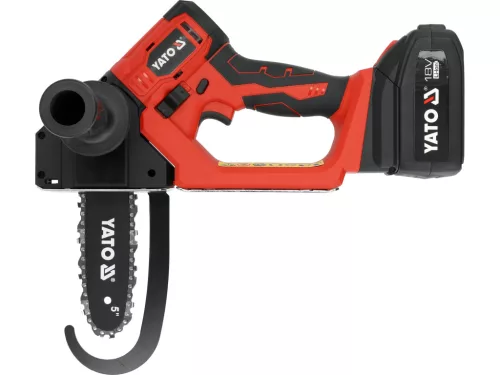 YATO Akkus mini láncfűrész 18 V, 6”, szénkefementes, 4 Ah akkuval (YT-828115)