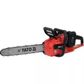   YATO Akkus láncfűrész 36V 16”, 395 mm vágáshossz, 2×4 Ah akkuval és dupla töltővel (YT-828131)