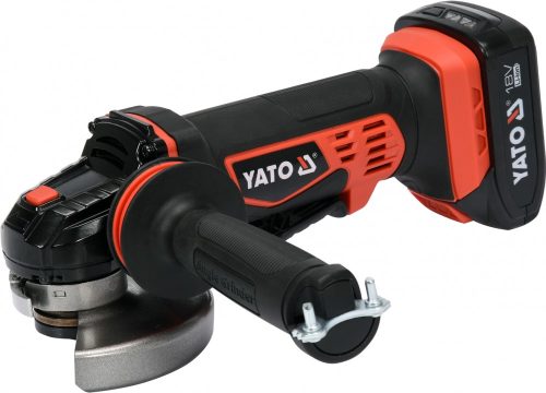 YATO Akkumulátoros sarokcsiszoló 18 V 125 mm, 2,0 Ah akku + töltő (YT-82826)