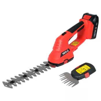   YATO AKKUMULÁTOROS FŰNYÍRÓ OLLÓ 18 V (1 X 2,0 AH AKKU + TÖLTŐ) (YT-828355)