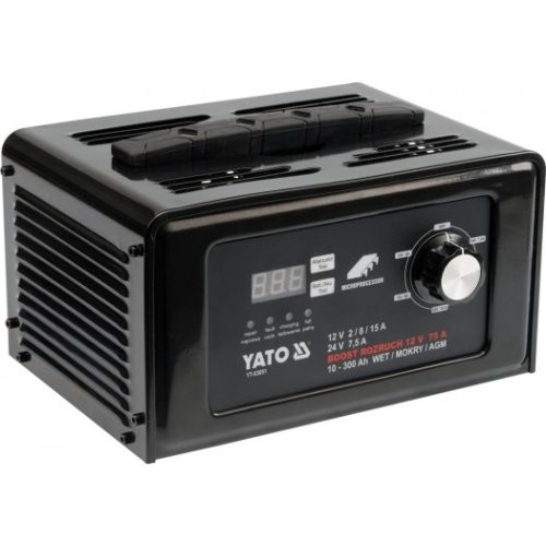 YATO Akkumulátor töltő 12-24V 15A  50-600Ah  (YT-83051)