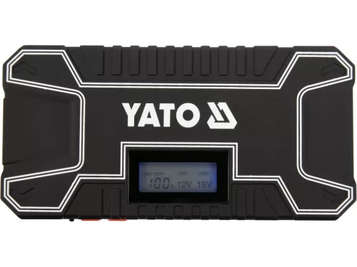 YATO Indítássegítő és powerbank 12 V, 12000 mAh, 300–500 A, LCD-kijelzővel (YT-83082)