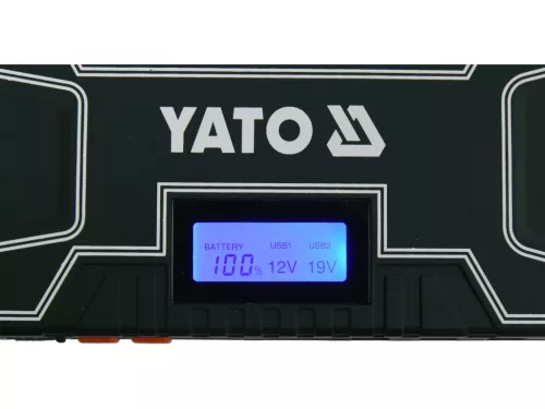 YATO Indítássegítő és powerbank 12 V, 12000 mAh, 300–500 A, LCD-kijelzővel (YT-83082)