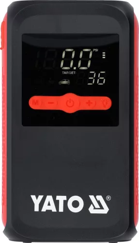 YATO Bikázó kompresszorral és powerbankkal, 12 V, 300 A / 600 A, 120 PSI, 12 Ah (YT-83086)