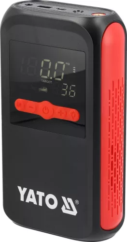 YATO Bikázó kompresszorral és powerbankkal, 12 V, 300 A / 600 A, 120 PSI, 12 Ah (YT-83086)