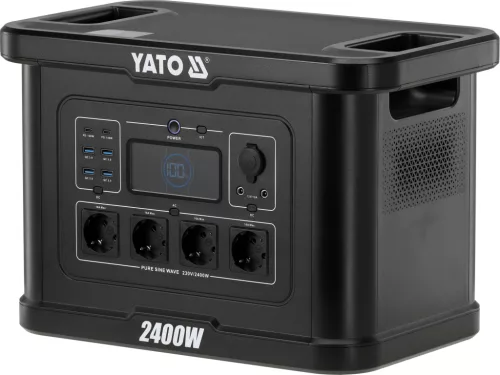 YATO Hordozható töltőállomás (POWER BANK) 2400 Watt, 2232 Wh (YT-83095)