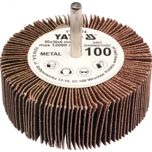 YATO Csapos lamellás, legyező csiszoló P60 80x30x6 mm (YT-83372)